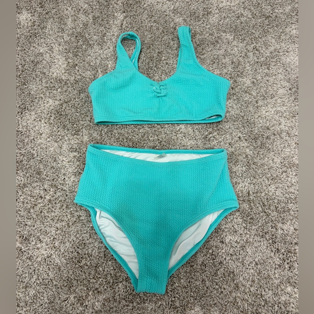 Old Navy Aqua Girls Bikini Set